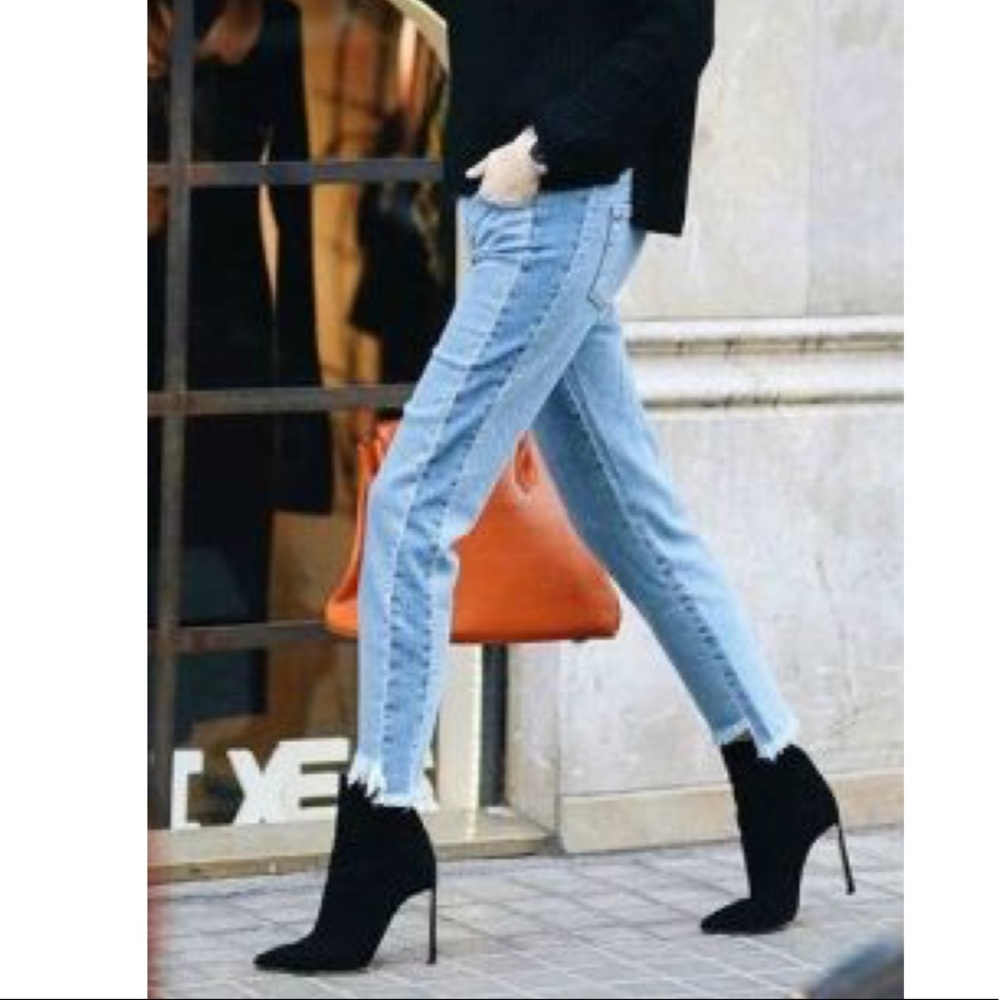 ✨Last✨ Black Vegan Suede Almond Toe Boots - Picture 6 of 8